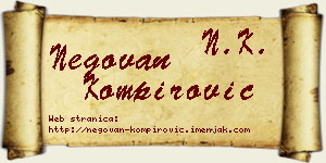 Negovan Kompirović vizit kartica